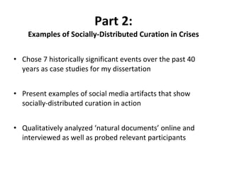 “ Over the years, tweets have become part of significant global events around the world— from historic elections to devastating disasters.” - Twitter 