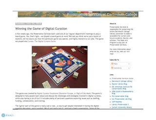 DigCurV CURATE Game