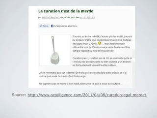 Source: http://www.actulligence.com/2011/04/08/curation-egal-merde/
 