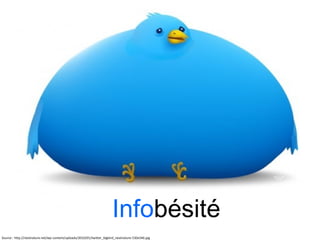 Info bésité Source : http://nextnature.net/wp-content/uploads/2010/01/twitter_bigbird_nextnature-530x346.jpg 