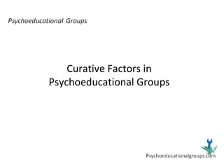 Curative Factors in Psychoeducational Groups 