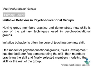 Curative factors in Psychoeducational Groups | PPT