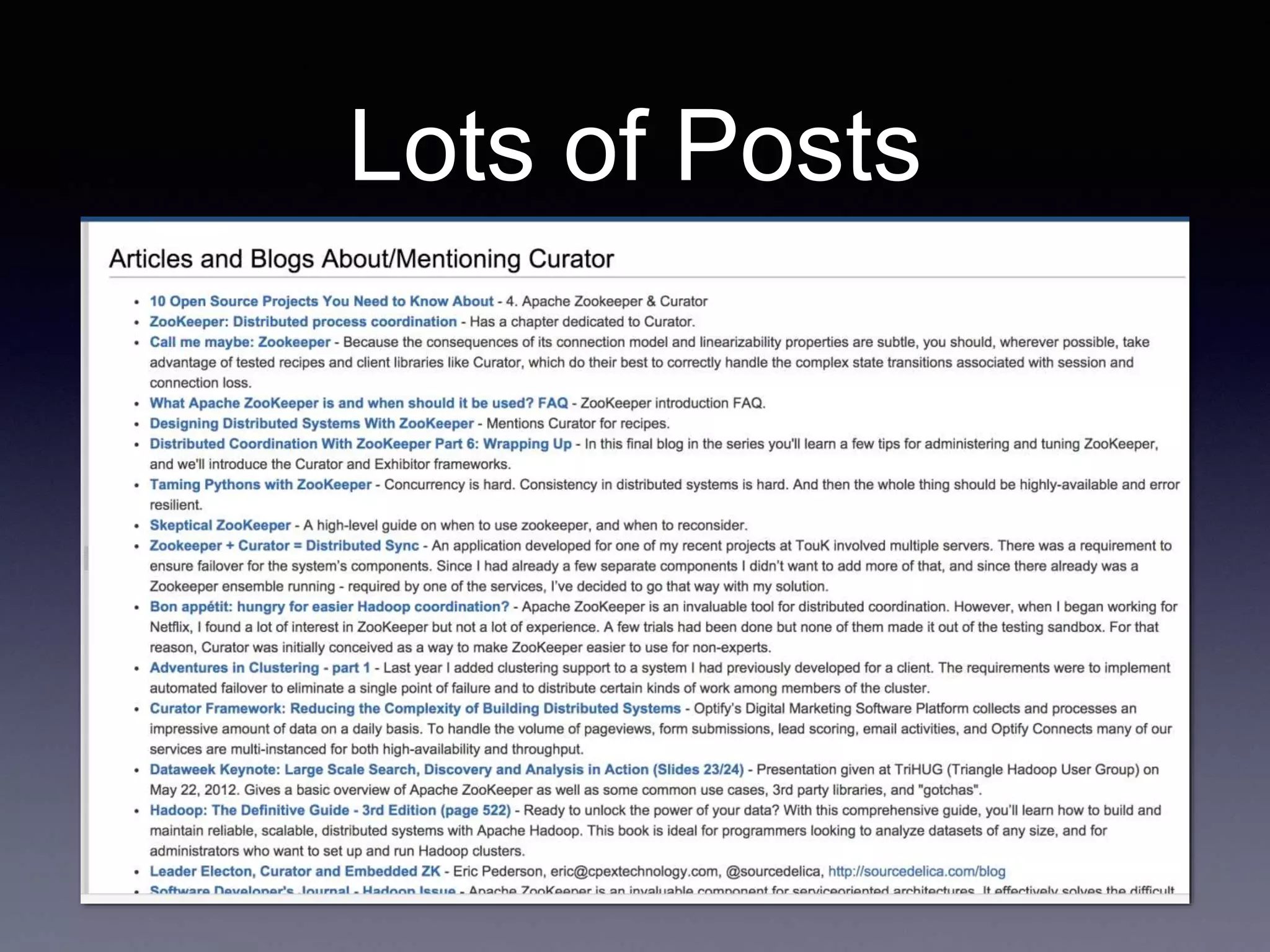 Lots of Posts 
 