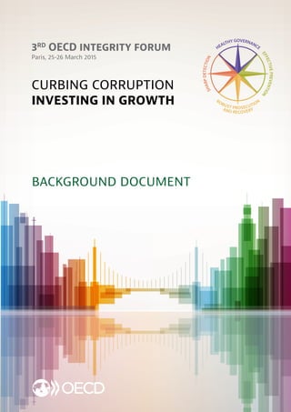 CURBING CORRUPTION
INVESTING IN GROWTH
3RD
OECD INTEGRITY FORUM
Paris, 25-26 March 2015
BACKGROUND DOCUMENT
ROBUST PROSECUTION
AND RECOVERY
SHARPDETECTION
EFFECTIVEPREVENTION
HEALTHY GOVERNANCE
 