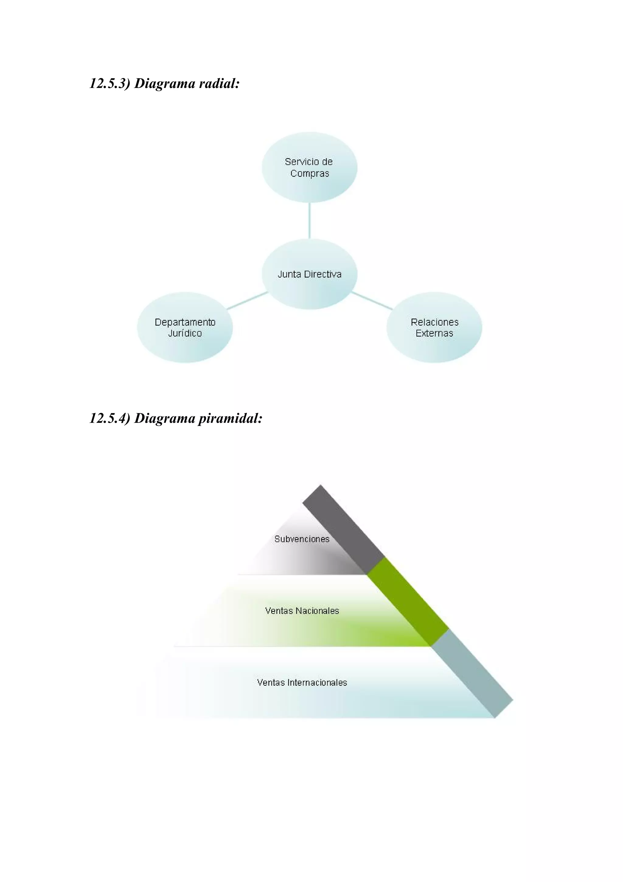 12.5.3) Diagrama radial:

12.5.4) Diagrama piramidal:

 