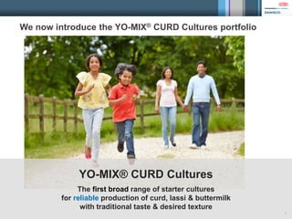 7
We now introduce the YO-MIX® CURD Cultures portfolio
YO-MIX® CURD Cultures
The first broad range of starter cultures
for reliable production of curd, lassi & buttermilk
with traditional taste & desired texture
 