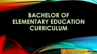 Curriculum Map For Bachelor Of Elementary Education Bachelor Of Elementary Education Curriculum