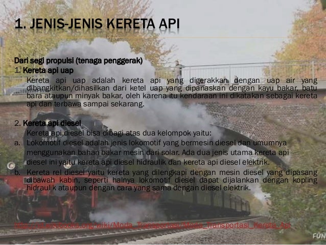 Moda Transportasi Kereta Api