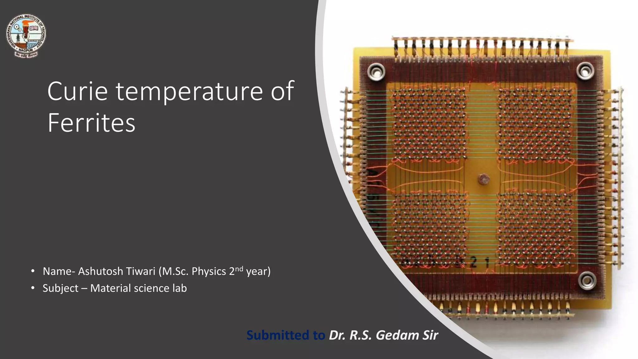 Curie temperature of ferrites PPT
