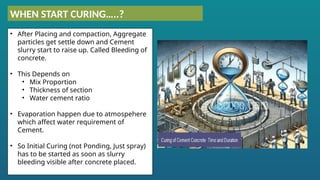Various curing process and its requirement | PPTX