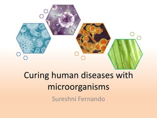 Curing human diseases with
microorganisms
Sureshni Fernando
 