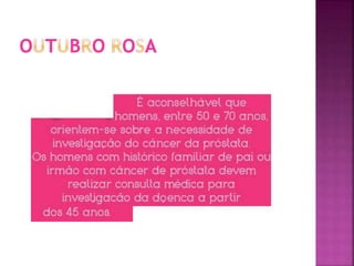 Outubro Rosa - Curiososidades