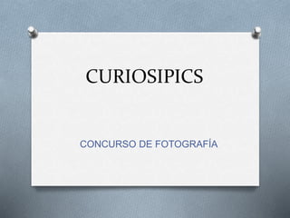 CURIOSIPICS
CONCURSO DE FOTOGRAFÍA
 