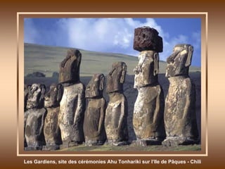 Les Gardiens, site des cérémonies Ahu Tonhariki sur l’Ile de Pâques - Chili 