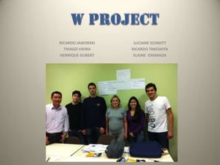 RICARDO JAWORSKI    LUCIANE SCHMITT
  THIAGO VIEIRA    RICARDO TAKESHITA
HENRIQUE GUBERT     ELAINE OYAMADA
 