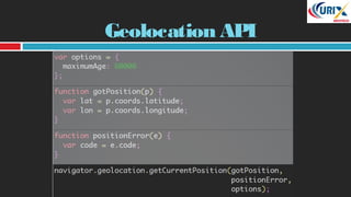 Geolocation API
 