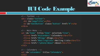 IUI Code Example
 