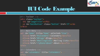 IUI Code Example
 
