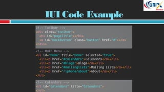 IUI Code Example
 