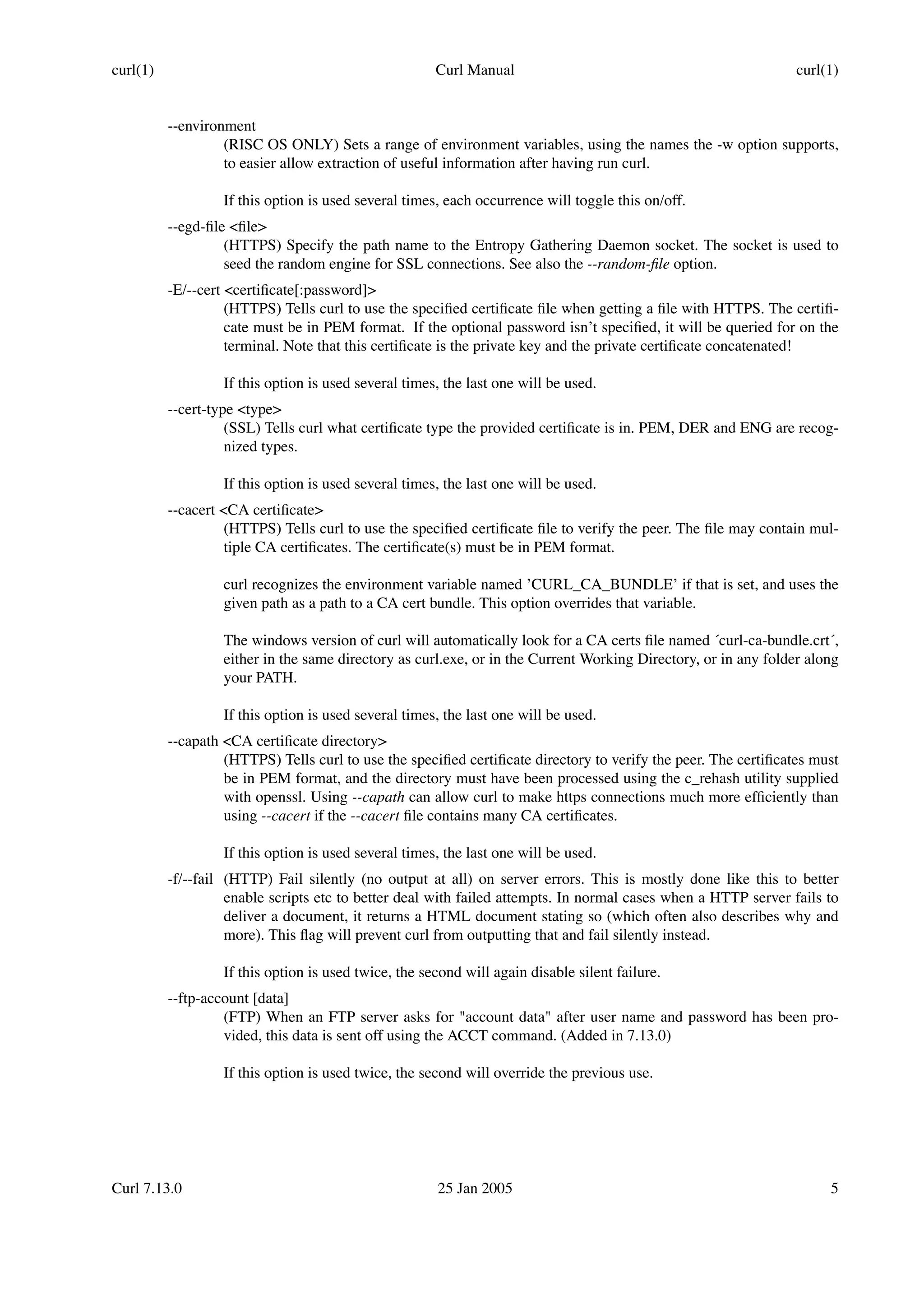 curl manual