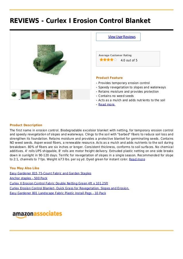 Curlex i erosion control blanket