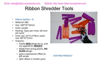 Ribbon Shredder Tool - Double Sided Polyethylene Ribbon Shredder - Each 1