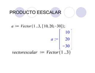 PRODUCTO EESCALAR
 