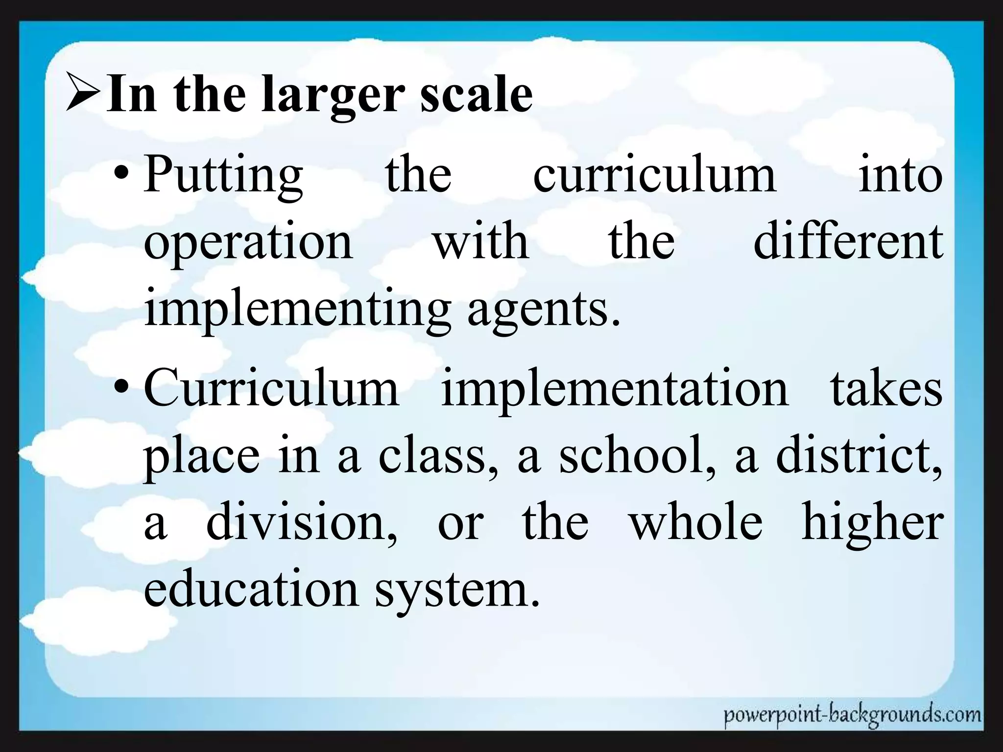Implementing The Curricilum | PPTX