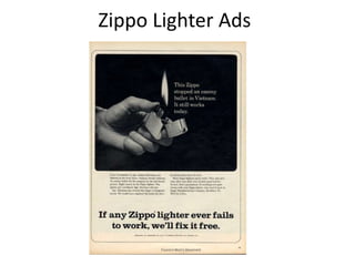 Zippo Lighter Ads
 