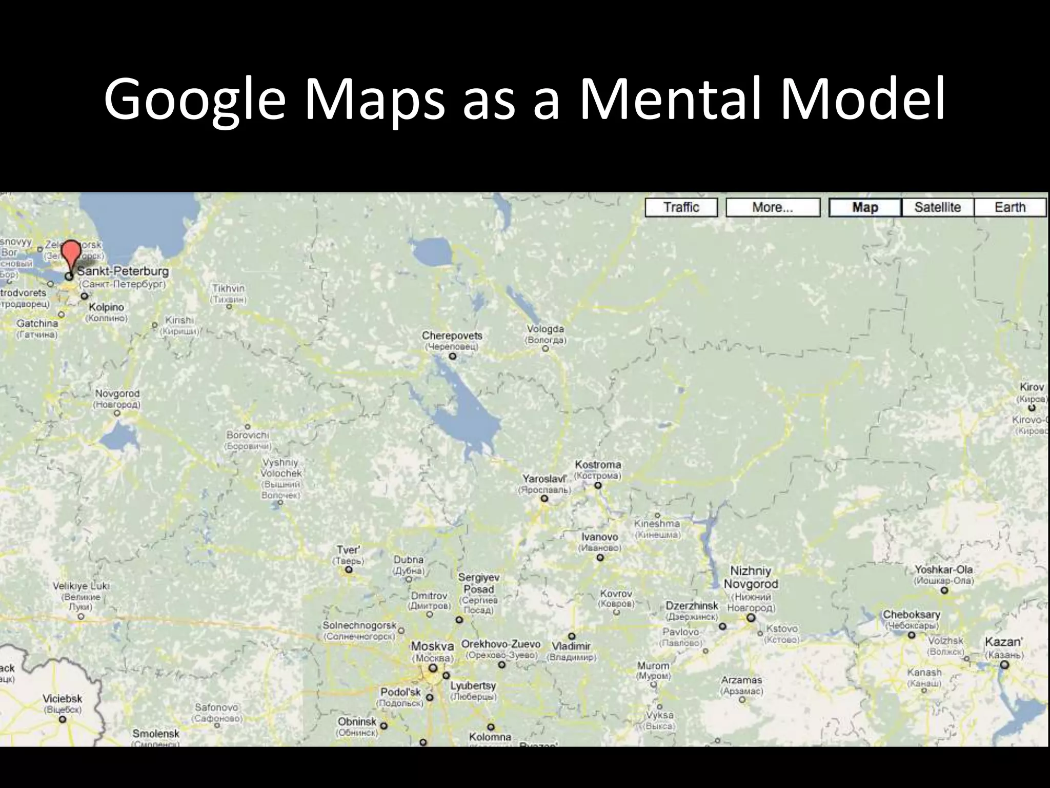 Google Maps as a Mental Model
