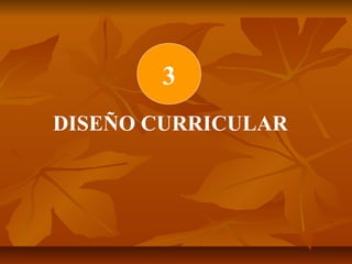 3
DISEÑO CURRICULAR
 