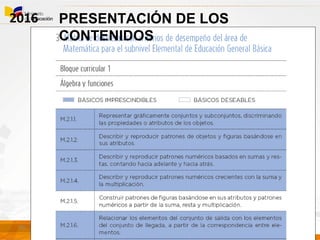 59
2016 PRESENTACIÓN DE LOS
CONTENIDOS
 