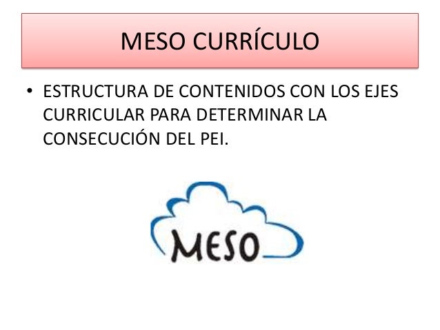 Resultado de imagen para meso curriculo