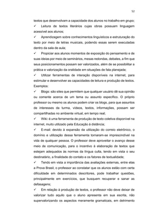 Currículo referência lingua portuguesa 6º ao 9º ano