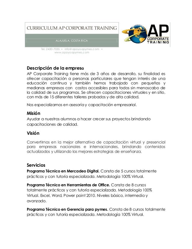 curriculum vitae empresarial directorio