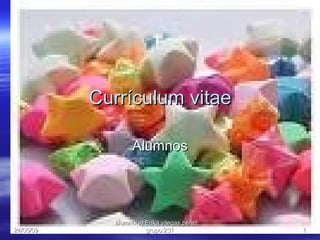 Currículum vitae Alumnos 10/06/09 alumno(a):Erika vilegas perez  grupo:231 