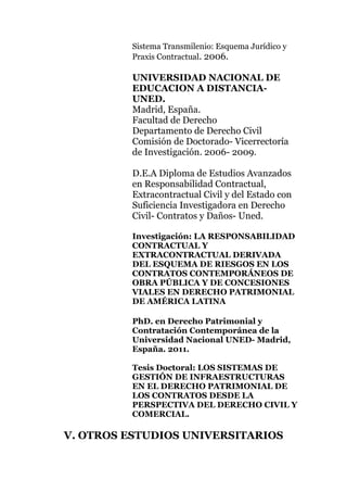 Sistema Transmilenio: Esquema Jurídico y
Praxis Contractual. 2006.
UNIVERSIDAD NACIONAL DE
EDUCACION A DISTANCIA-
UNED.
Ma...