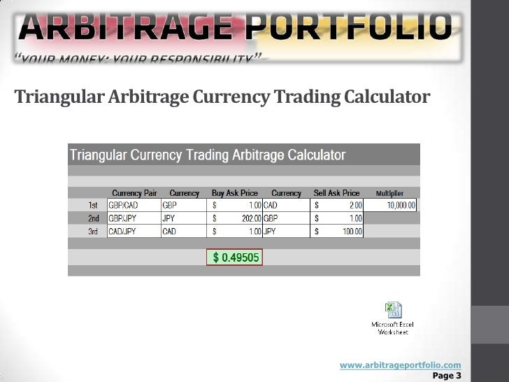 Forex arbitrage calculator