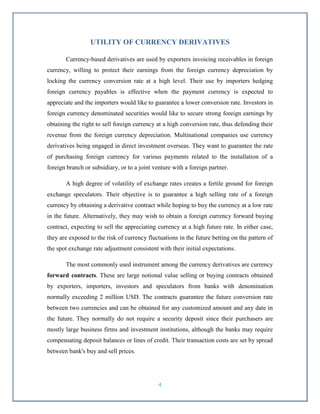 Currency Derivatives In India