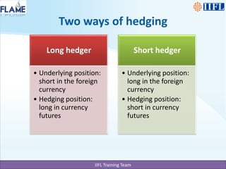 Two ways of hedging