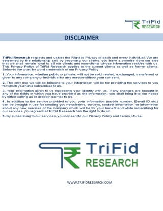 WWW.TRIFIDRESEARCH.COM
DISCLAIMER
 