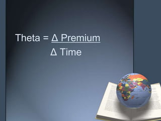Theta = Δ Premium
        Δ Time
 