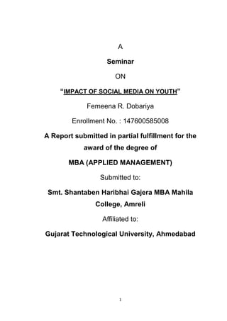 impact of social media on youth | PDF