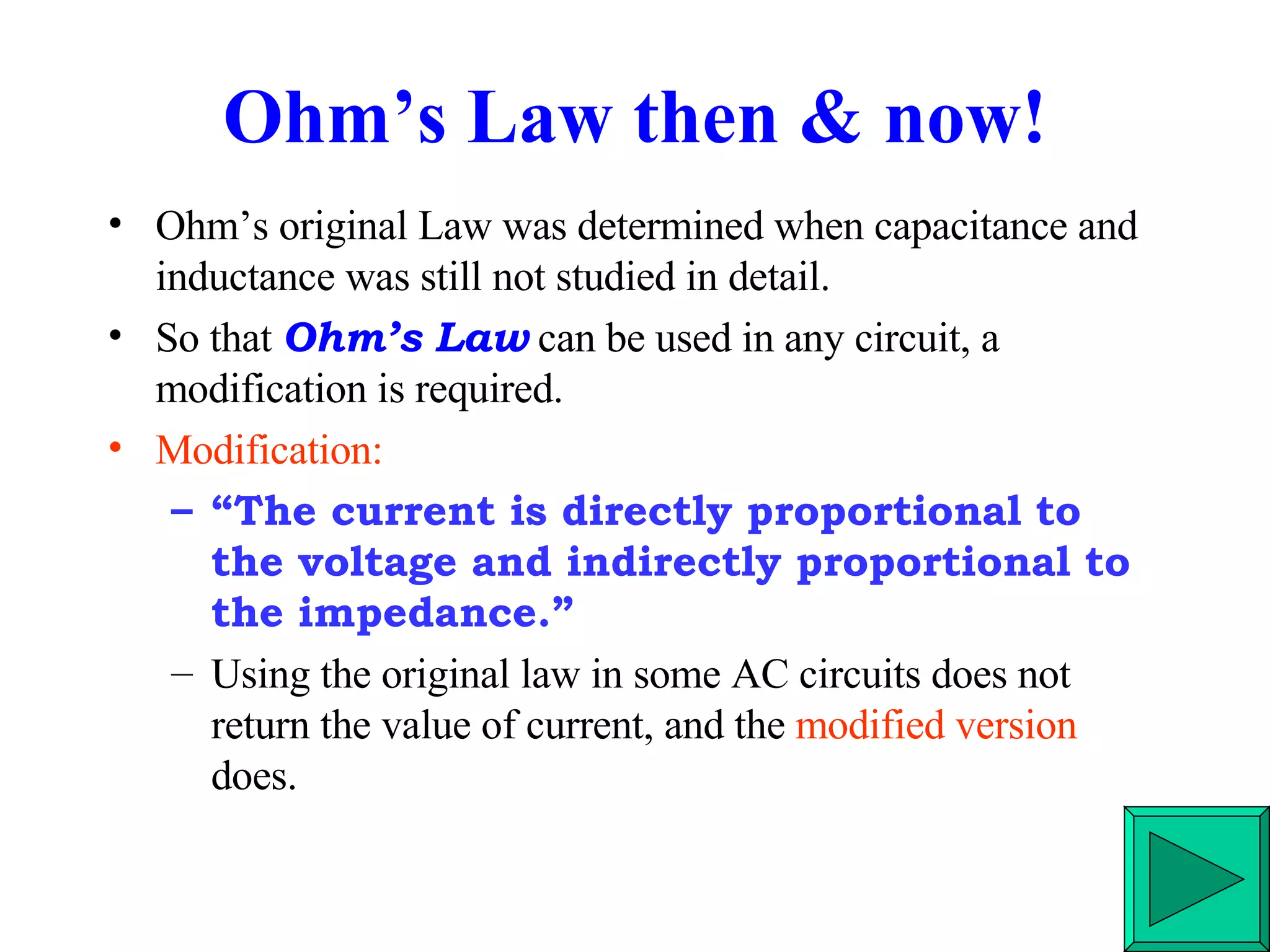 Current & Ohms Law 03 2000 | PPS