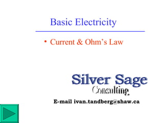 Basic Electricity ,[object Object],E-mail  [email_address] Consulting 