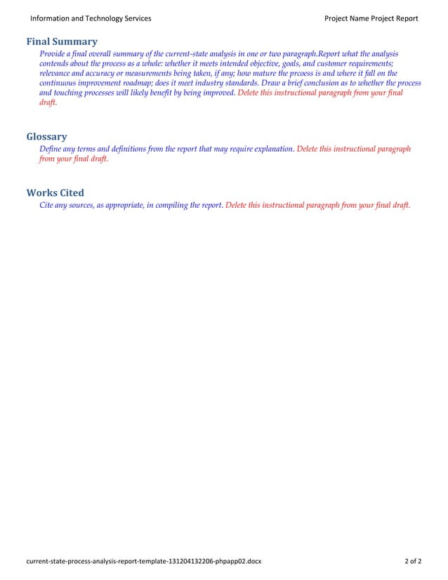 process analysis report | DOCX