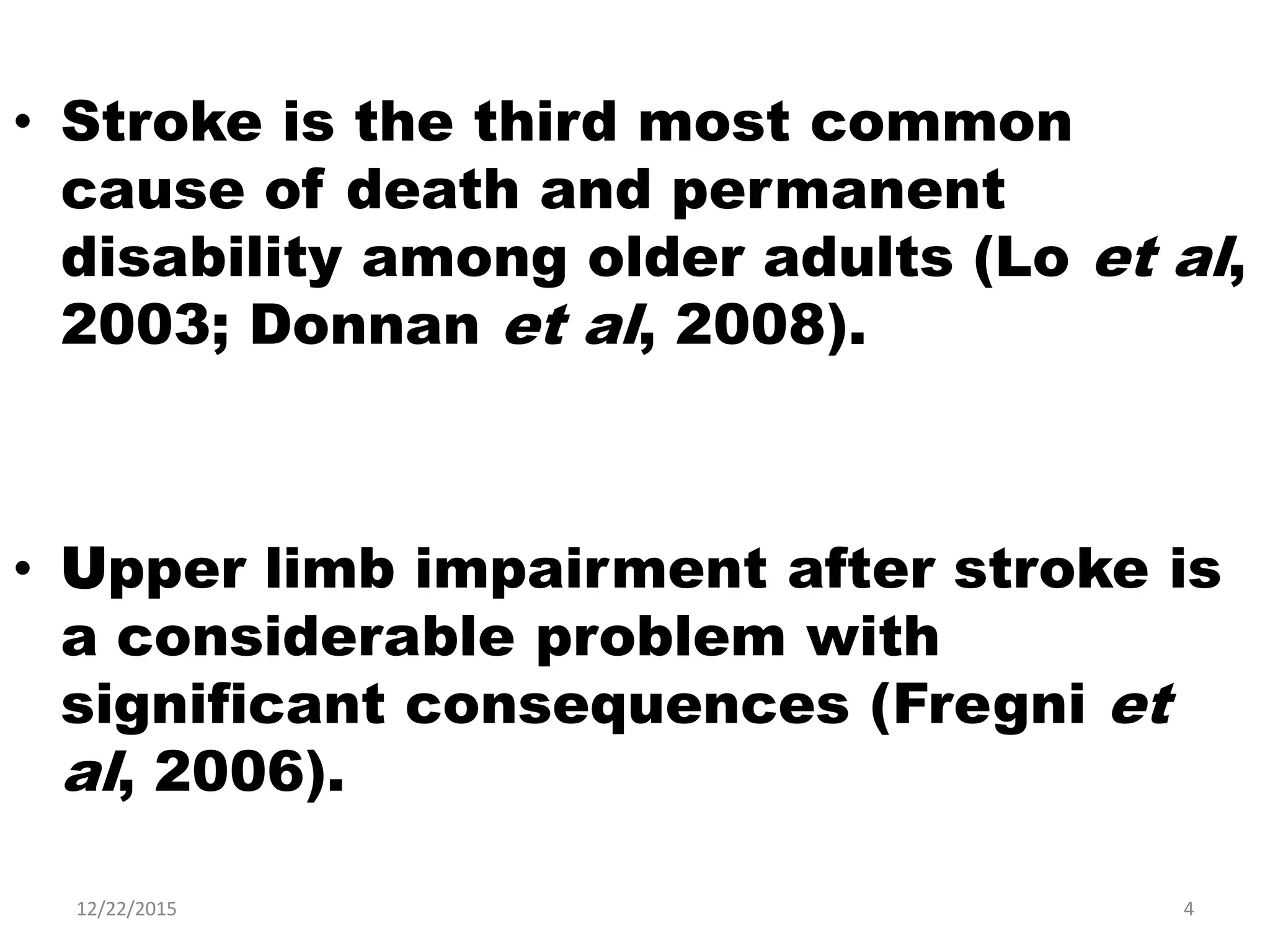 Current Techniques For Rehabilitation Of Upper Limb After Stroke | PDF