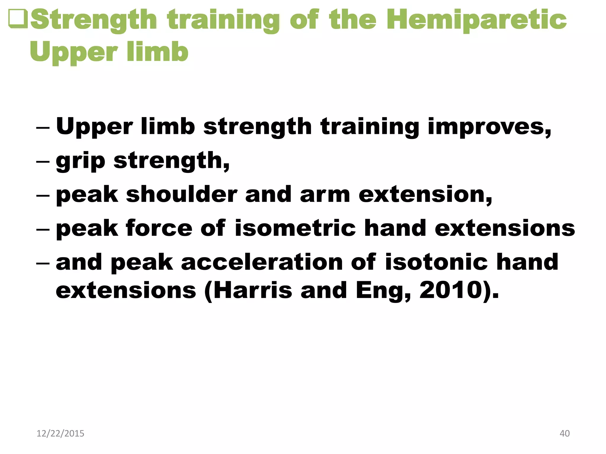 Current Techniques For Rehabilitation Of Upper Limb After Stroke | PDF