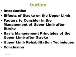 Current Techniques For Rehabilitation Of Upper Limb After Stroke | PDF