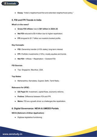Fdi Upsc 9 June 2025 – Daily UPSC Current Affairs | PDF